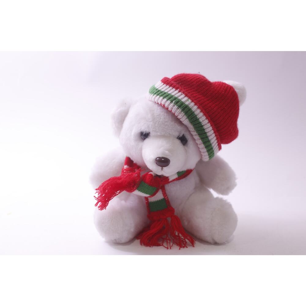 Inarco, Polar Bear, Christmas, Plush, Vintage, Stuffed Animal, ~ 250622-WH 359